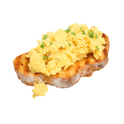 an image of scrambled egg on toast