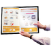 A person holding open a health infographic with pec symbols